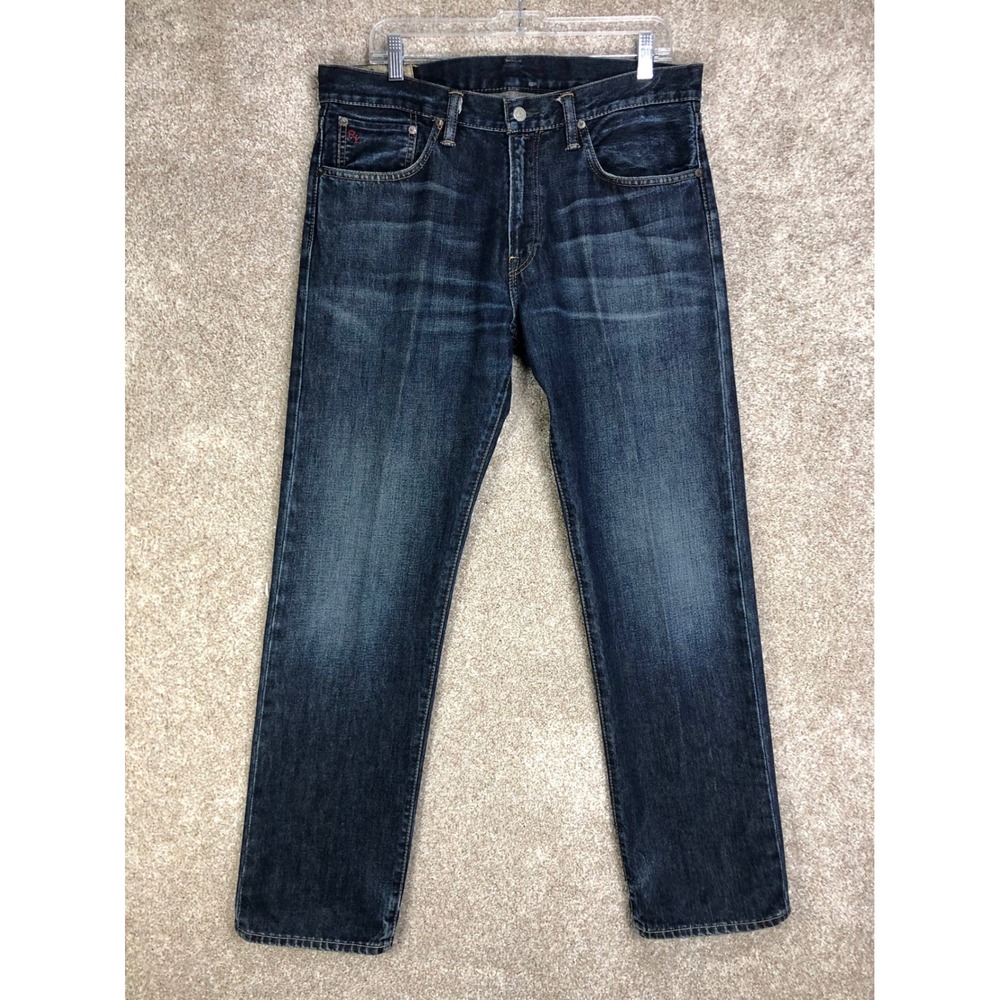 Polo Ralph Lauren 867 Classic Jeans Mens 33x32 Antique Indigo Straight Leg Denim